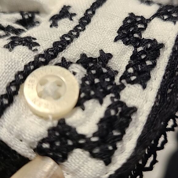 Lauren Ralph Lauren Embroidered Beaded Linen Blouse, Boho Cottagecore | PL - Picture 14 of 14